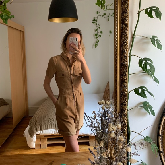 Tan safari romper - Picture 2 of 4